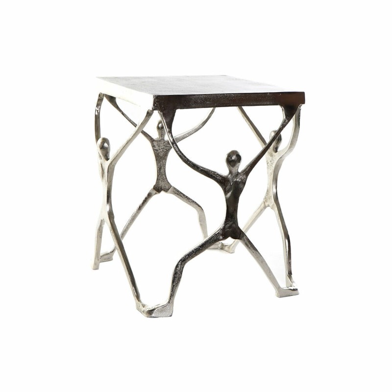 Table d'appoint DKD Home Decor Argenté Aluminium Plastique 44 x 44 x 46 cm