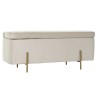 Banquette DKD Home Decor Beige Multicouleur Doré Métal Plastique 109 x 42,5 x 45 cm