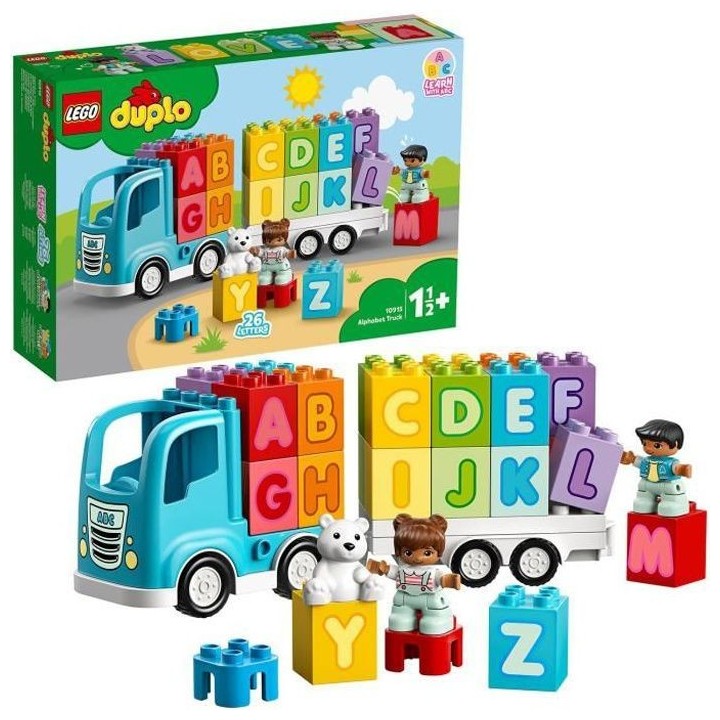 LEGO 10915 DUPLO My First Le Camion Des Lettres, Jouet Éducatif Pour