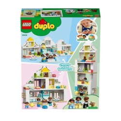 LEGO 10929 DUPLO Town La Maison Modulable 3-en-1, Maison de Poupée pour Garçons et Filles 2 ans et plus, Figurines et Animaux