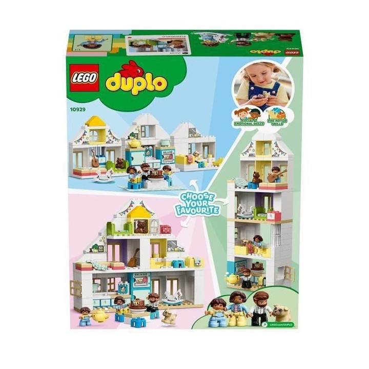 LEGO 10929 DUPLO Town La Maison Modulable 3-en-1, Maison de Poupée po