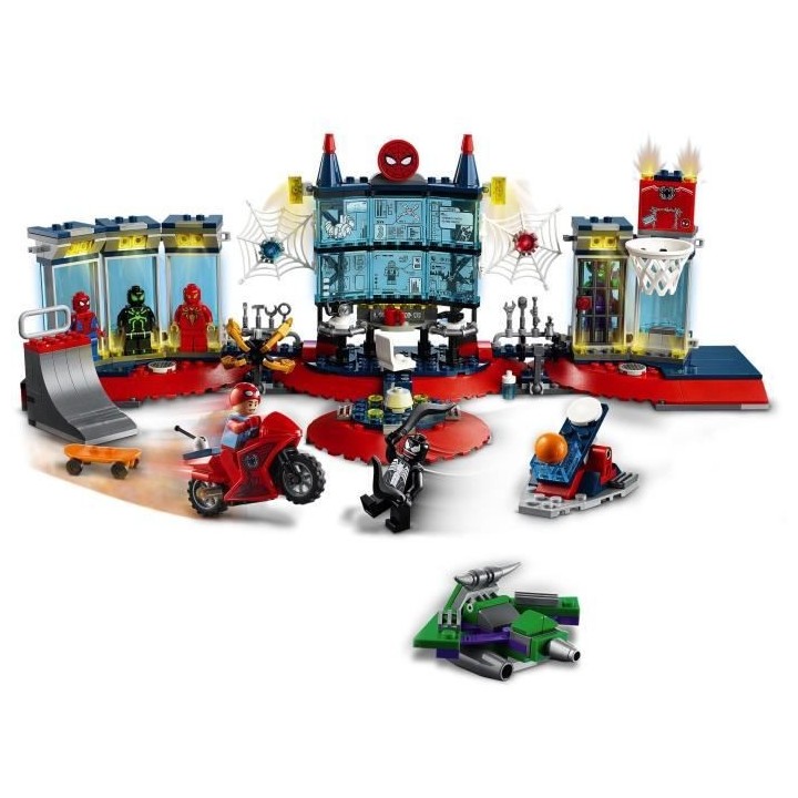 LEGO Marvel 76175 L'Attaque contre le Repaire de Spider, Jouet Marvel