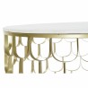 Table d'appoint DKD Home Decor 81 x 81 x 42 cm Doré Blanc Plastique Marbre Fer