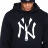 Sweat à capuche homme New Era Team Logo NYY Bleu foncé