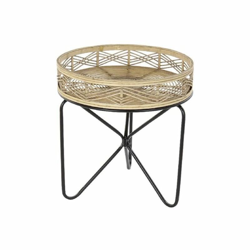 Table d'appoint DKD Home Decor Noir Marron 50 x 50 x 52 cm