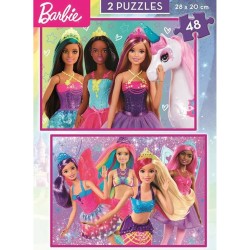 Puzzle Barbie 48 Pièces 2 Unités