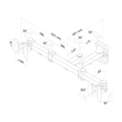 Support de TV Neomounts FPMA-W960D 27" 12 kg 10" 6 Kg