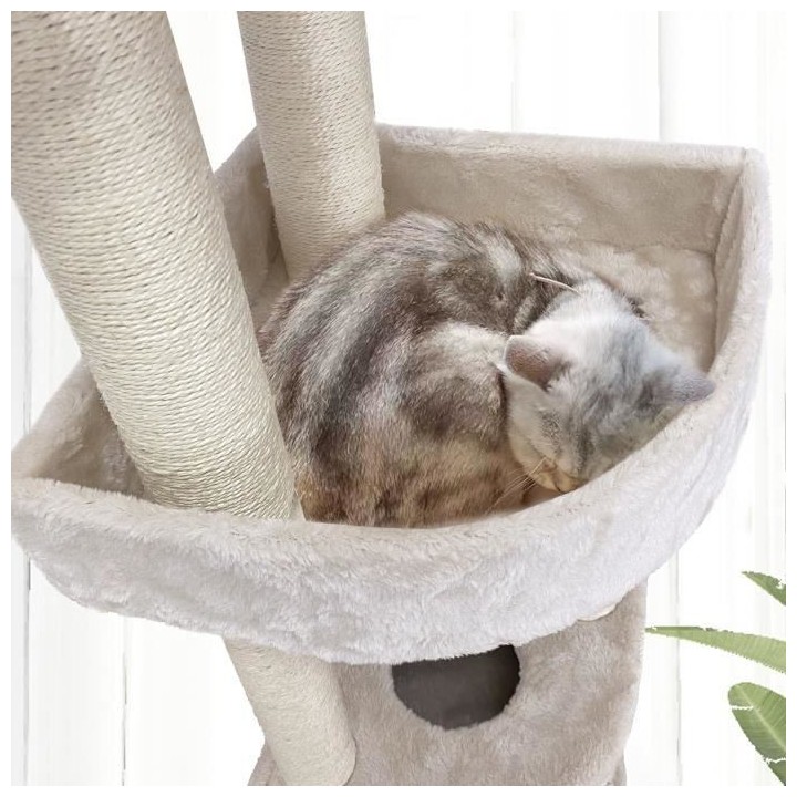 Arbre a chat ISIDORE 54x 45 x 194 cm - Creme