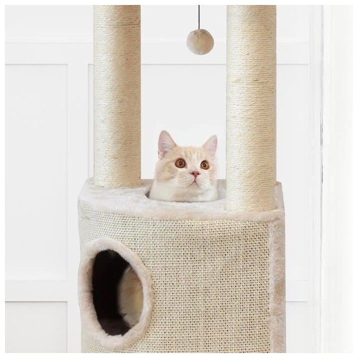 Arbre a chat ISIDORE 54x 45 x 194 cm - Creme