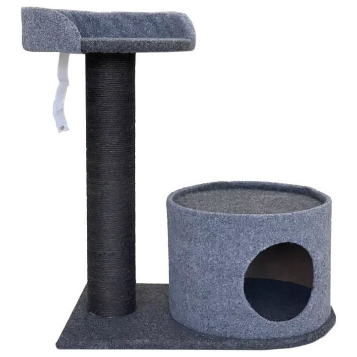 Arbre a chat TOBBY - 65 x 55 x 35cm - Gris&Noir