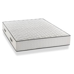 DEKO DREAM Relax Pack pret a dormir - Matelas + Sommier 140x190 cm + Couette + 2 Oreillers - Ressorts - 7 zones 24 cm - Equilibr