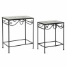 Jeu de 2 tables DKD Home Decor Noir Céramique Forge 48 x 30 x 58 cm (2 Unités)  