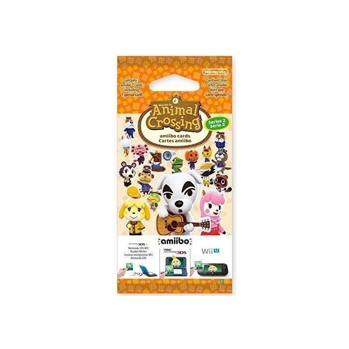 Animal Crossing - Cartes Amiibo - Série 2 (paquet de 3 cartes dont 1