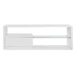 Meubles de télévision DKD Home Decor Blanc Verre 140 x 40 x 50 cm Bois MDF