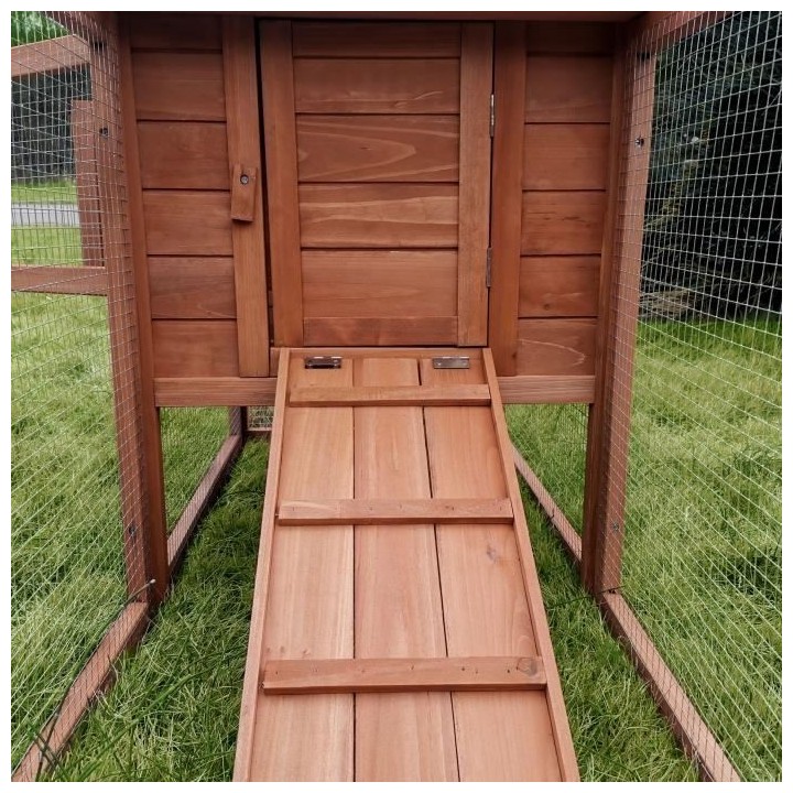 Clapier a lapin POMPON - Espace extérieur - 156x52x68cm - Abri Bois d