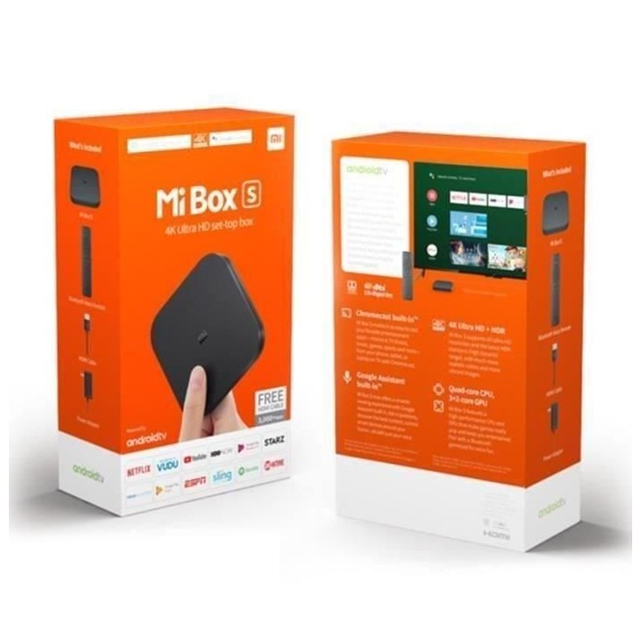 XIAOMI/MI TV BOX S - Android 8.1 TV 4K HDR - Acces direct Netflix - No