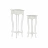 Set de 2 Tables Gigognes DKD Home Decor Bois MDF Blanc (2 pcs) (30 x 30 x 76 cm)