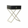 Table d'appoint DKD Home Decor Champagne Noir Métal MDF Moderne (48 x 35 x 68 cm)