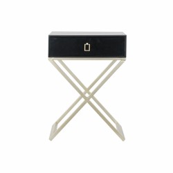 Table d'appoint DKD Home Decor Champagne Noir Métal MDF Moderne (48 x 35 x 68 cm)