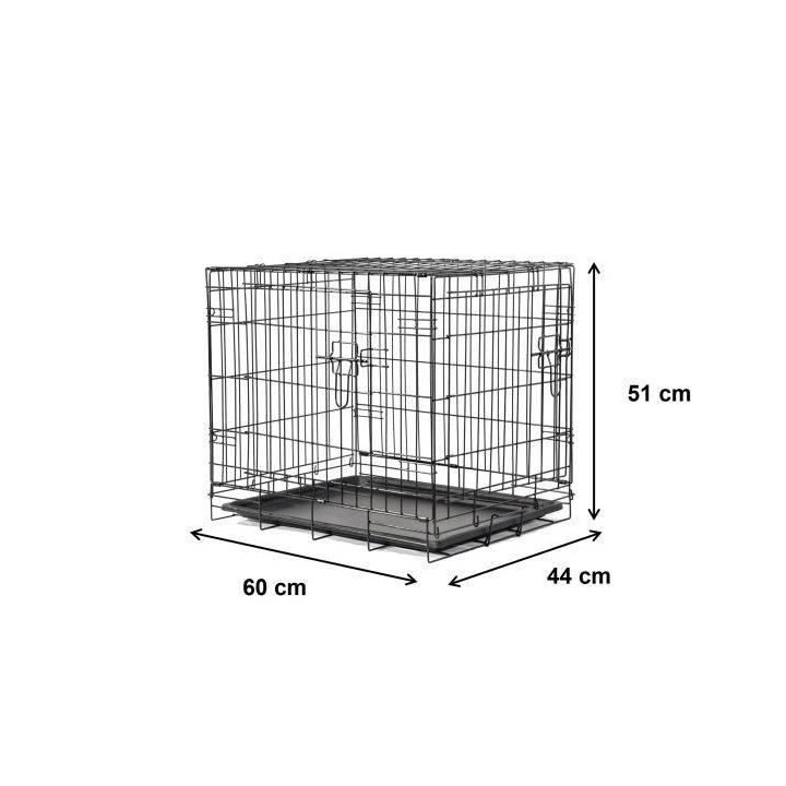 Cage Chiens - Petit et Moyen - NALA 60 x 43 x 50 cm