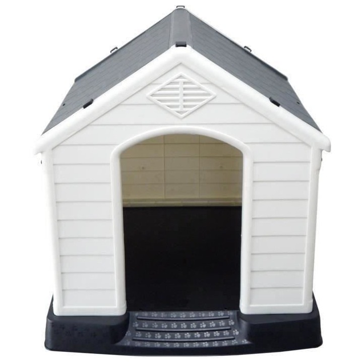 Niche en plastique - OLAF - 87,7 x 78,5 x 81,5 cm - Toit Gris