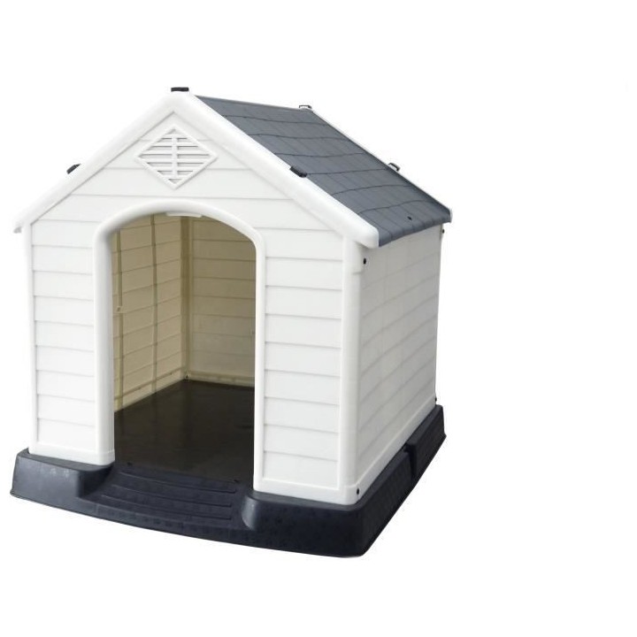 Niche en plastique - OLAF - 87,7 x 78,5 x 81,5 cm - Toit Gris