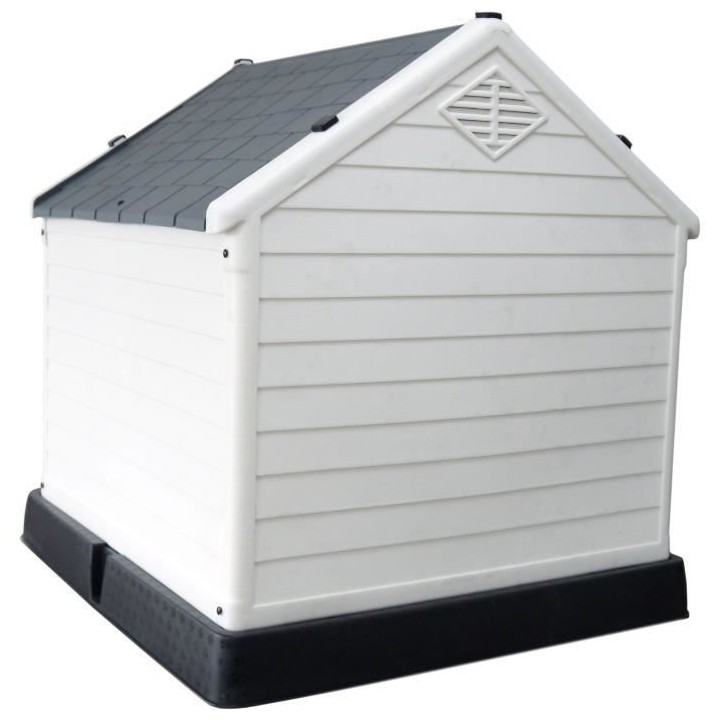 Niche en plastique - OLAF - 87,7 x 78,5 x 81,5 cm - Toit Gris