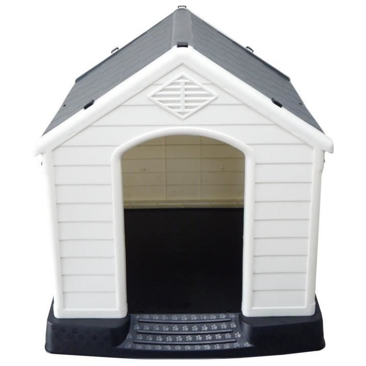 Niche en plastique - OLAF - 87,7 x 78,5 x 81,5 cm - Toit Gris