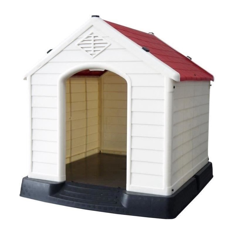 Niche en plastique OLAF - 73.6 x 66.5 x 69.5cm -Toit Rouge