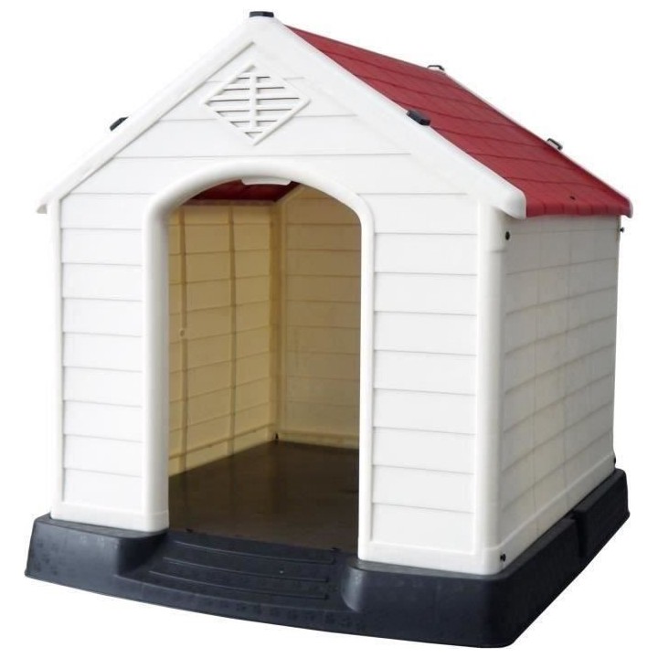 Niche en plastique OLAF - 73.6 x 66.5 x 69.5cm -Toit Rouge