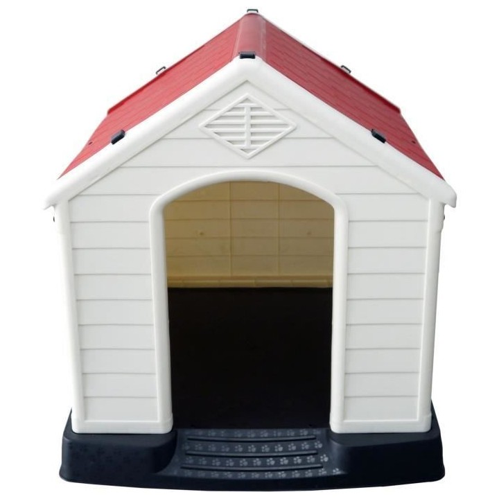 Niche en plastique OLAF - 73.6 x 66.5 x 69.5cm -Toit Rouge