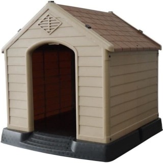 Niche en plastique pour chien - OLAF - Mocha et chocolat - 87.7*78.5*8
