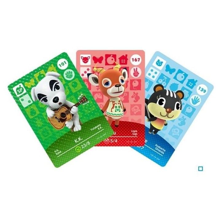Animal Crossing - Cartes Amiibo - Série 2 (paquet de 3 cartes dont 1