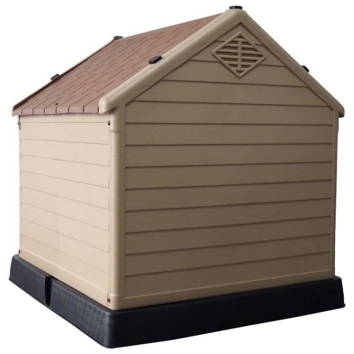 Niche en plastique pour chien - OLAF - Mocha et chocolat - 87.7*78.5*8