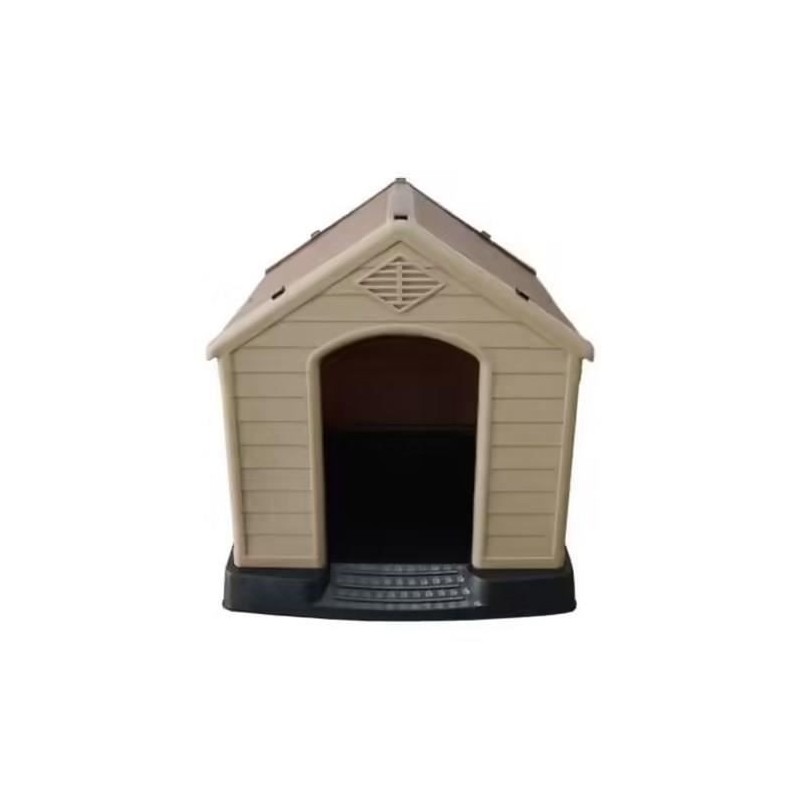 Niche en plastique pour chien - OLAF - Mocha et chocolat - 73.6*66.5*69.5cm