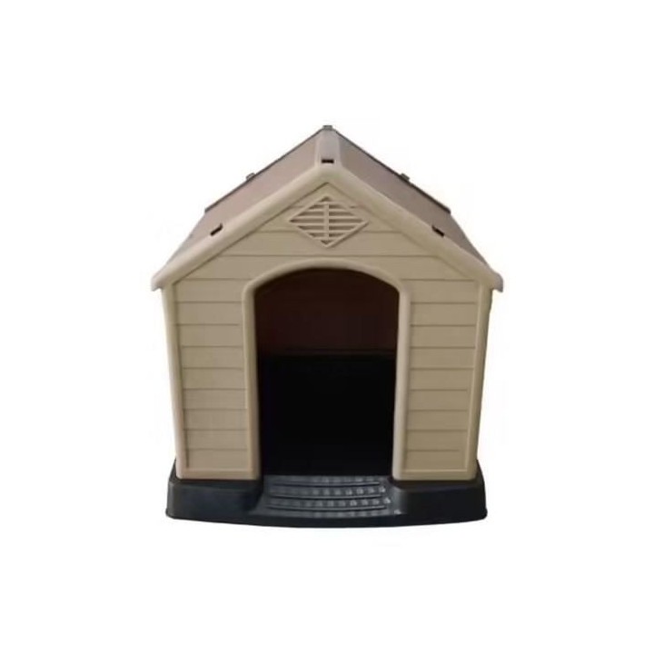 Niche en plastique pour chien - OLAF - Mocha et chocolat - 73.6*66.5*6