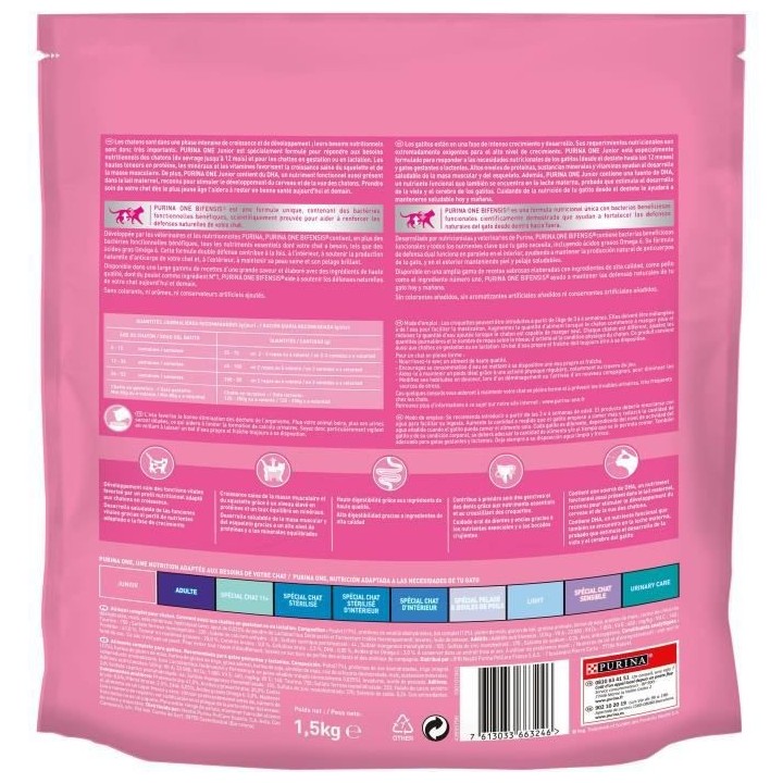 PURINA ONE Junior - Croquettes au poulet et aux céréales completes -