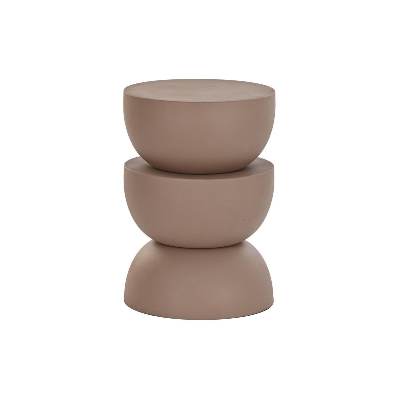 Table d'appoint DKD Home Decor 32 x 32 x 46 cm 32 x 32 x 46,5 cm Rose clair Aluminium