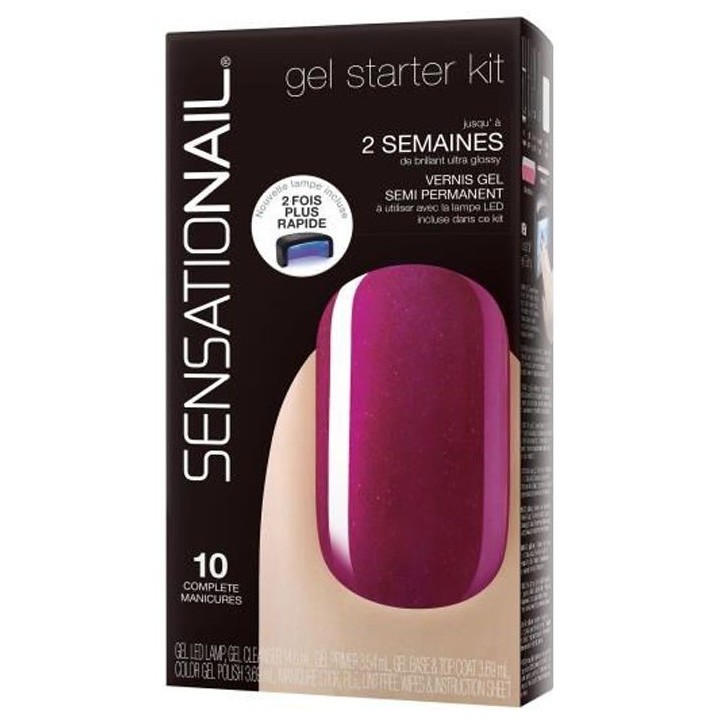 SENSATIONAIL Starter Kit vernis gel semi-permanent Raspberry Wine 7158