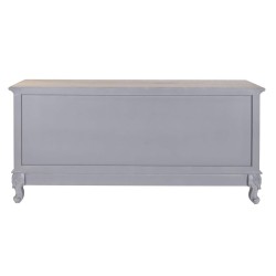 Meubles de télévision DKD Home Decor Bois de paulownia Bois MDF Gris Naturel 120 x 40 x 56.5 cm 120 x 40 x 56,5 cm