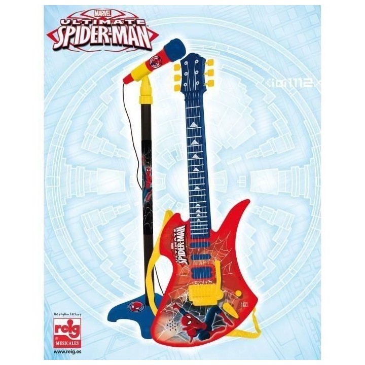 SPIDERMAN Microphone et guitare avec amplificateur