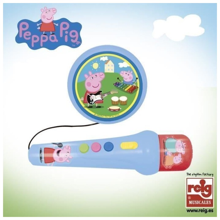 PEPPA PIG Micro a Main avec Ampli et Rythmes