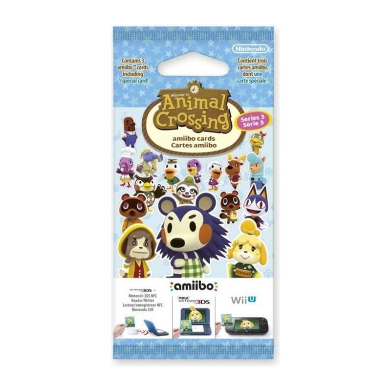 Animal Crossing - Cartes Amiibo - Série 3 (paquet de 3 cartes dont 1 spéciale)