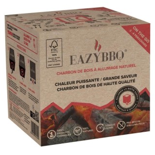 EAZYBBQ ON THE GO Charbon de bois a allumage naturel