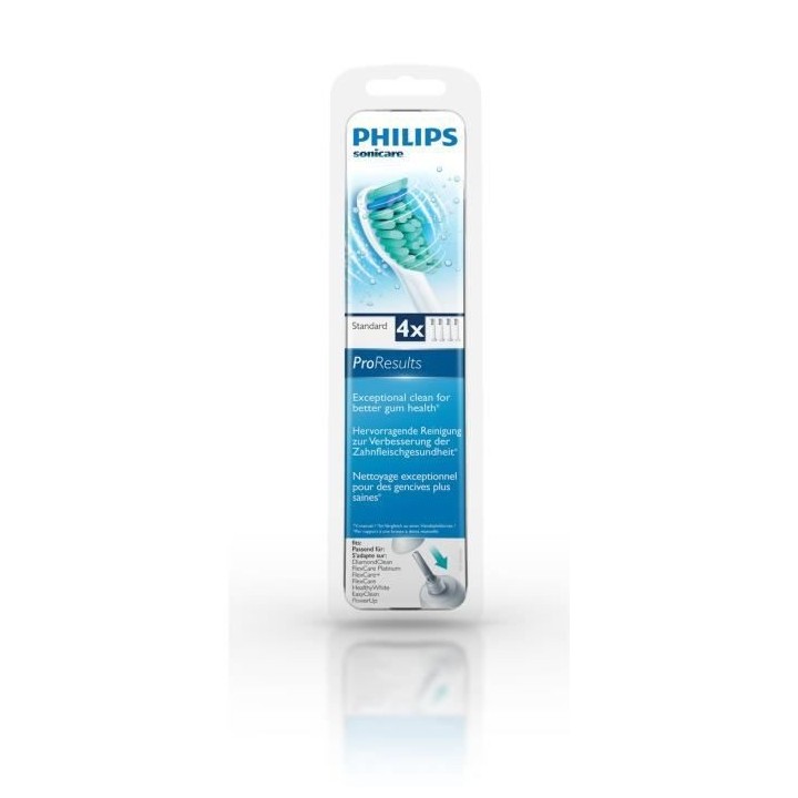 Tetes de brosses Philips Sonicaire HX6014/07 - ProResults C1 - Taille