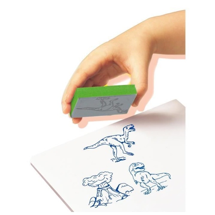 SES CREATIVE Kit de tampons dinosaures