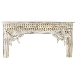 Table d'appoint DKD Home Decor Blanc Bois de manguier 150 x 41 x 76 cm