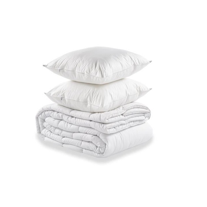 DEKO DREAM TOP Pack pret a dormir Matelas 140x190 cm + Sommier + Couet