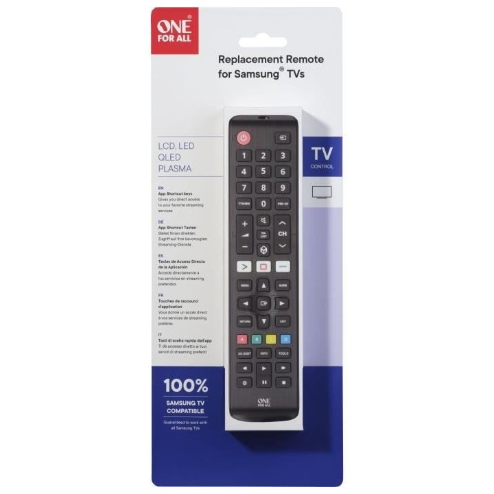 ONE FOR ALL URC4910 - Télécommande de remplacement pour TV Samsung