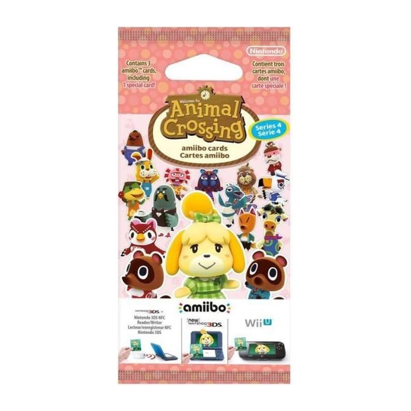 Animal Crossing - Carte Amiibo - Série 4 (paquet de 3 cartes dont 1 spéciale)